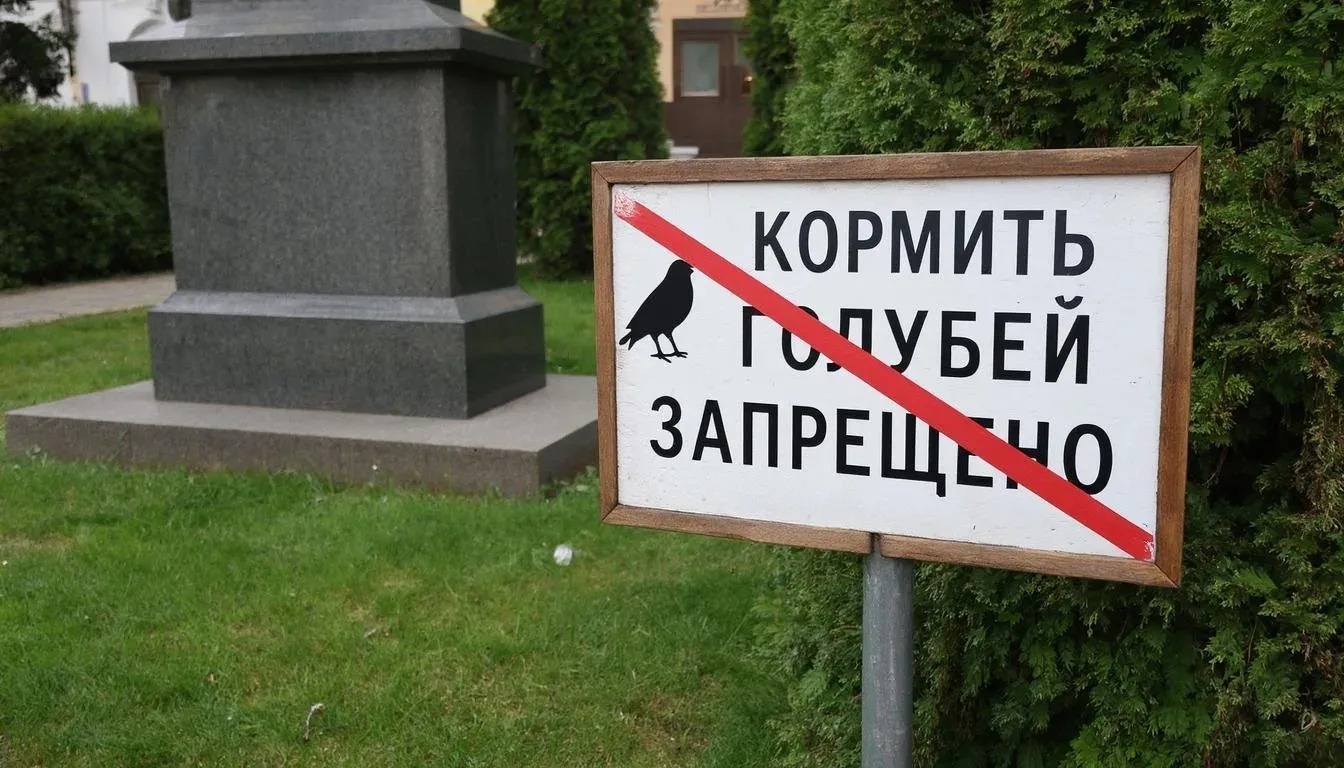 В Петербурге могут запретить кормить птиц возле памятников