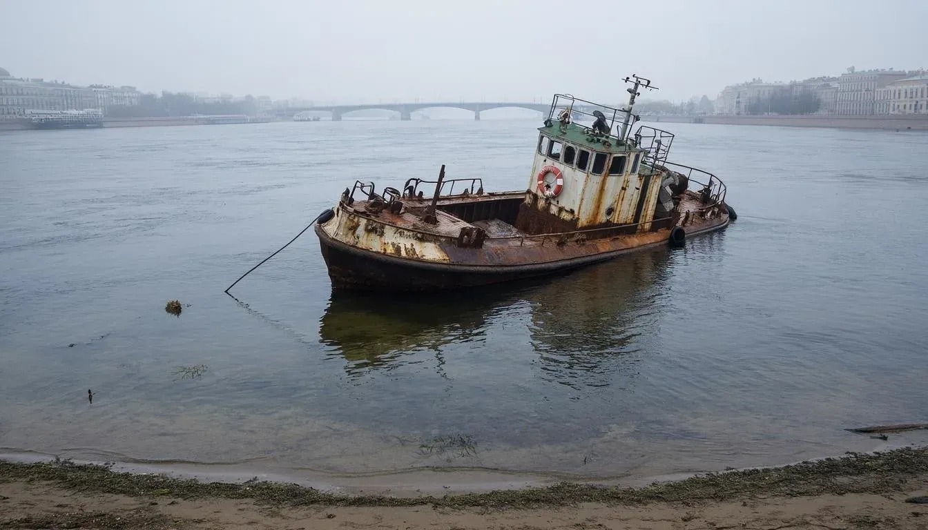 Затонувший в Неве буксир «Капитан Ушаков» поднимут к концу ноября