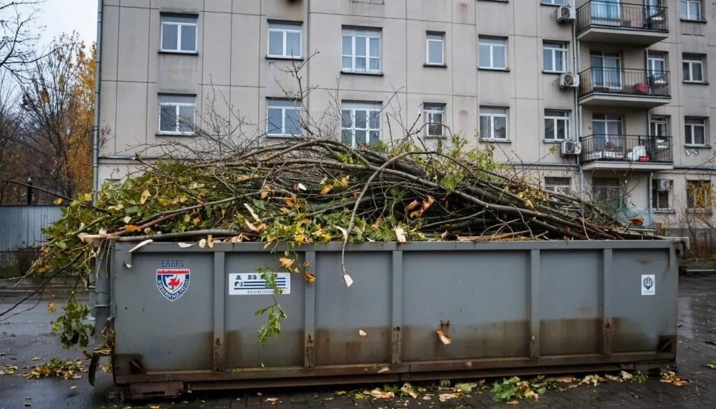 Ветки, листву и строительный мусор запретят выбрасывать в контейнеры для ТКО в Петербурге