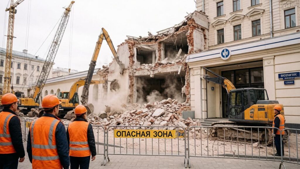 ГАТИ объявит предостережение застройщику за срыв сроков сноса здания у метро Приморская