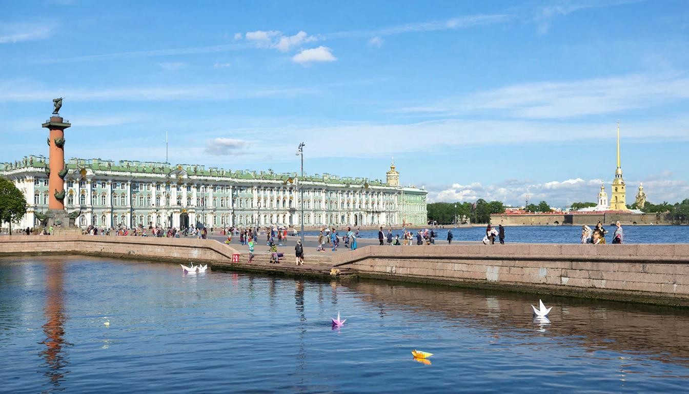 Финальный этап ремонта начался на Дворцовой набережной