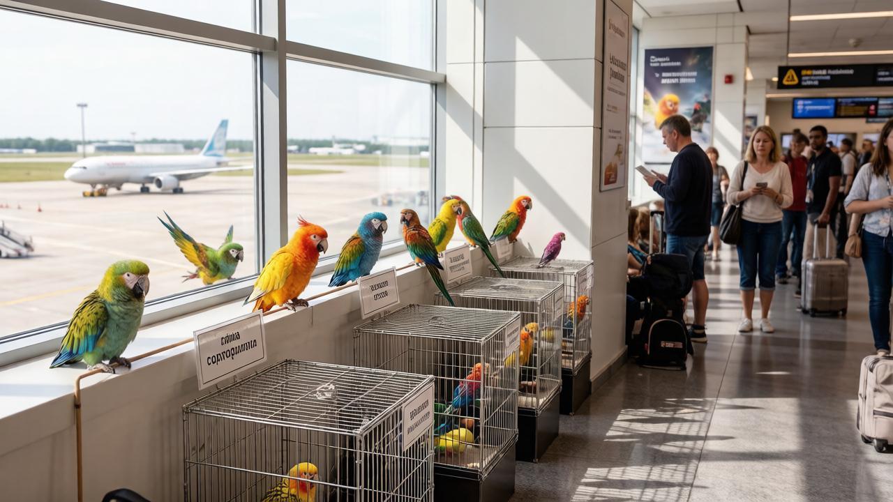 В Оренбурге арестовали контрабандиста, пытавшегося провезти 100 попугаев