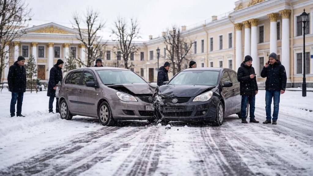 Около двух десятков аварий произошло за утро на дорогах Петербурга