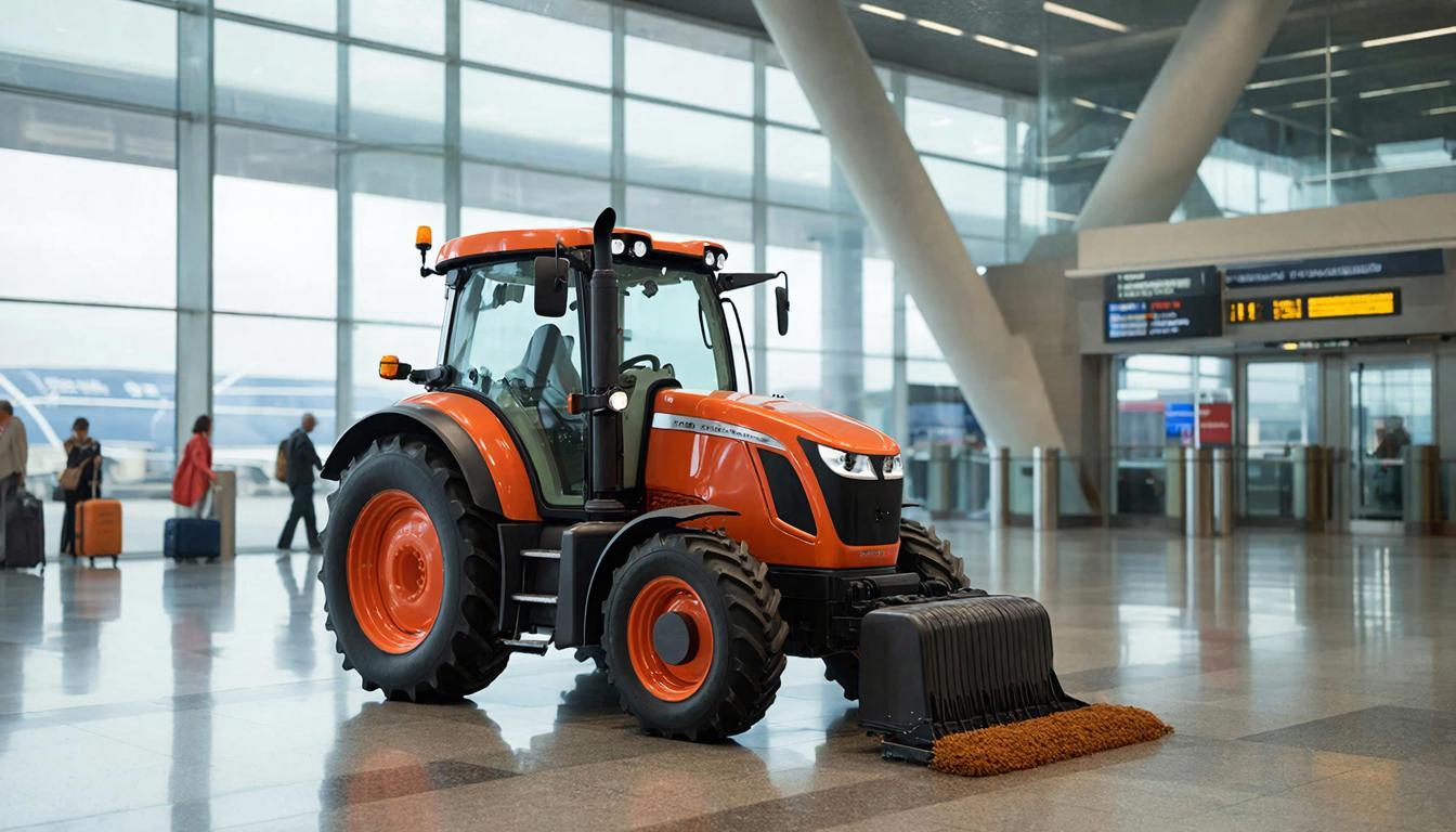 Трактора-роботы будут таскать багаж, стричь траву и подметать в Пулково