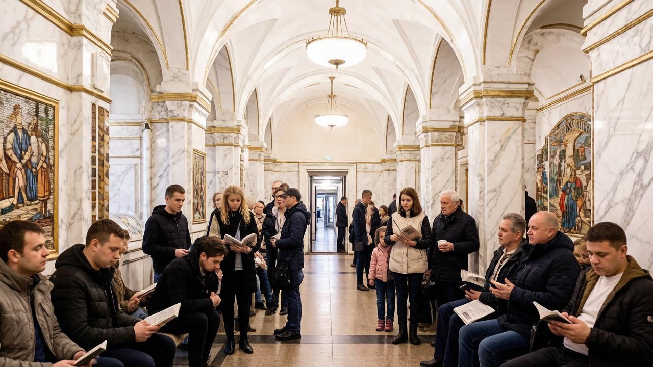 На станции метро «Старая Деревня» продолжаются работы по капитальному ремонту